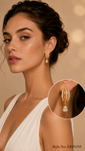 Rose Gold Geometric Drop Earrings | ERIN195