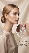 Silver Heart Drop Earrings | ERIN197