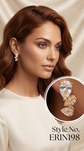 Rose Gold Nested Square Drop Earrings | ERIN198