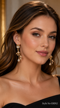 Gold Enamel Drop Earrings | ERIN2