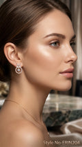 Rose Gold Bar Drop Earrings | ERIN204