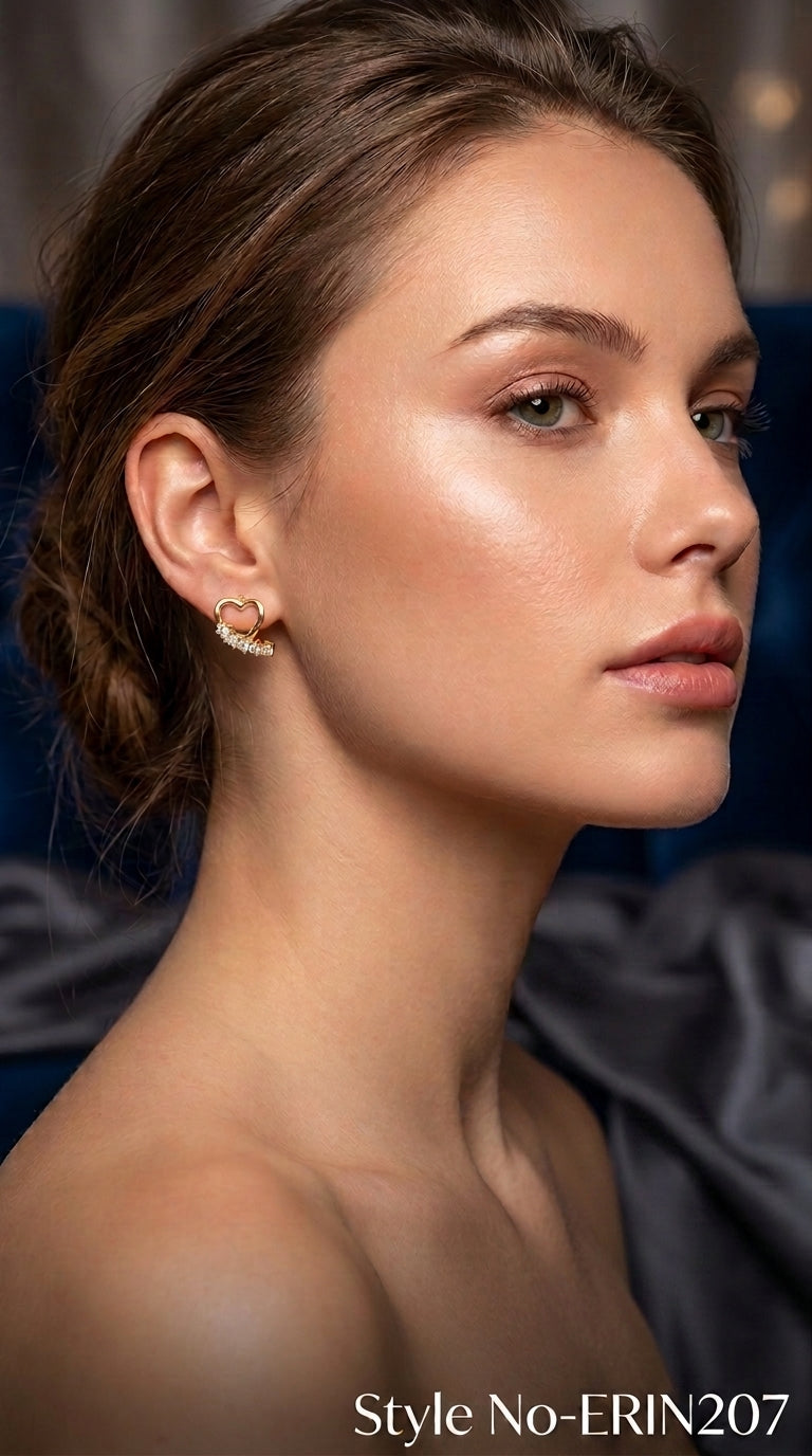 Gold Floral Drop Earrings | ERIN207