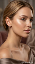 Silver Curved Bar Stud Earrings | ERIN212