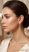 Rose Gold Nested Square Stud Earrings | ERIN216