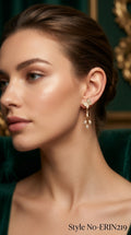 Gold Flower Stud Earrings | ERIN219