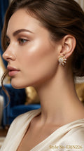 Gold Open Circle Drop Earrings | ERIN226