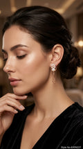 Gold Fan Drop Earrings | ERIN227