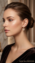 Rose Gold Flower Cluster Stud Earrings | ERIN228