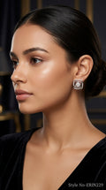 Silver Square Drop Earrings | ERIN229