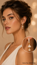 Rose Gold Floral Cluster Stud Earrings | ERIN241
