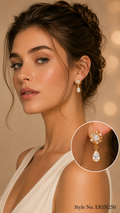 Rose Gold Linked Square Drop Earrings | ERIN250