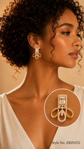 Rose Gold Angular Drop Earrings | ERIN252