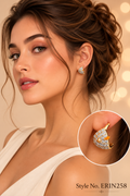 Gold Decorative Drop Earrings | ERIN258