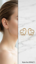 Rose Gold Oval Loop Drop Earrings | ERIN271