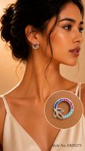 Multicolor Square Crystal Drop Earrings | ERIN275