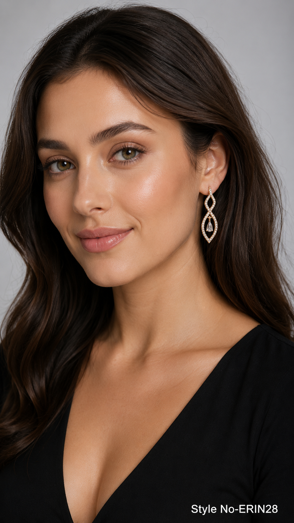 Gold Cutout Oval Drop Earrings | ERIN28
