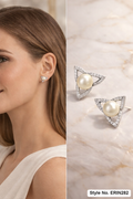 Silver Floral Stud Earrings | ERIN282