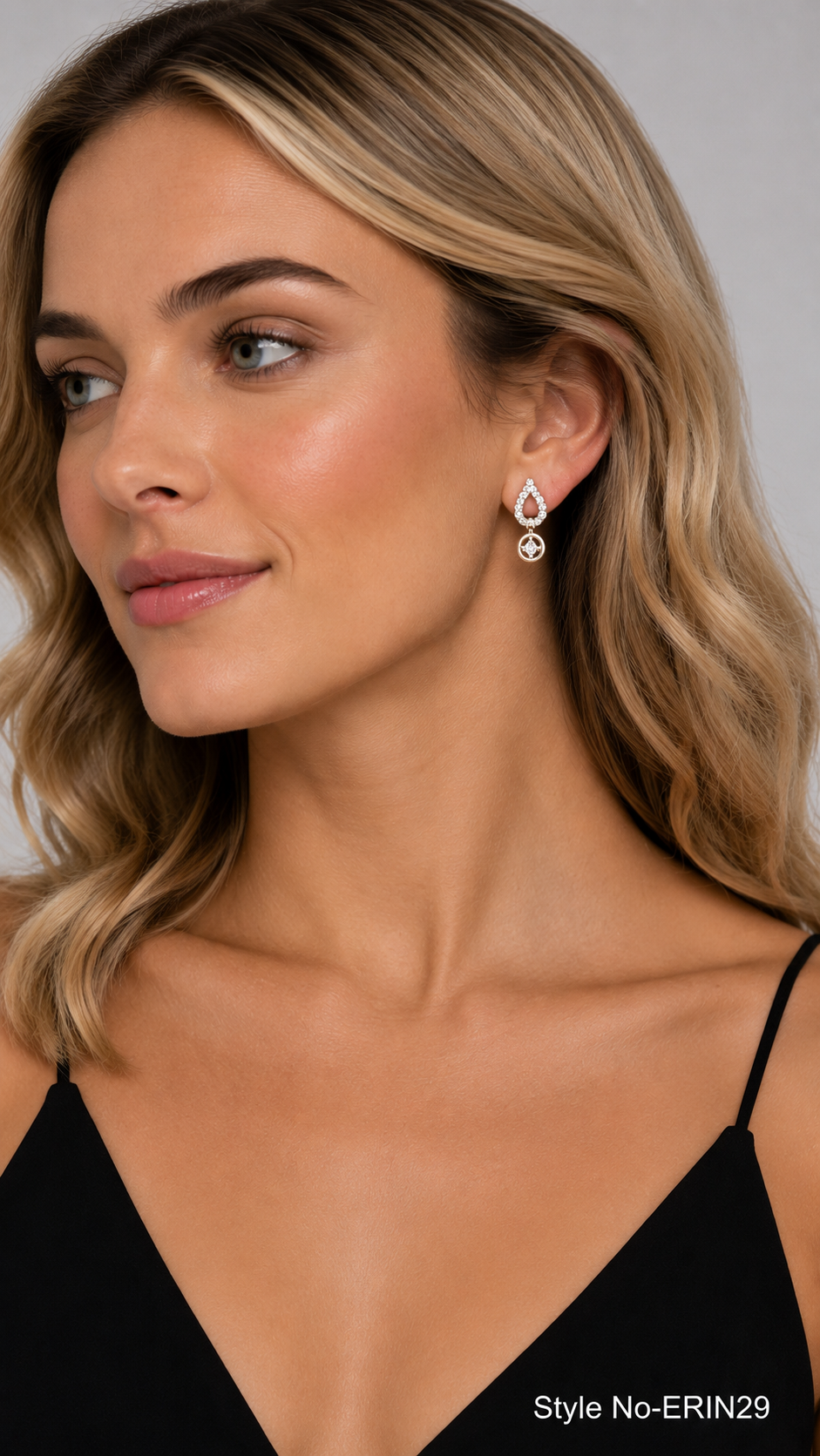 Silver Linked Teardrops Earrings | ERIN29
