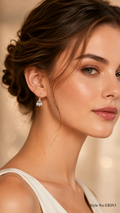 Silver Crystal Flower Stud Earrings | ERIN3