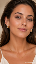 Gold Crescent Drop Earrings | ERIN30