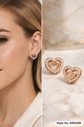 Rose Gold Leaf Drop Earrings | ERIN300