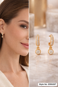 Rose Gold Long Teardrops Earrings | ERIN307
