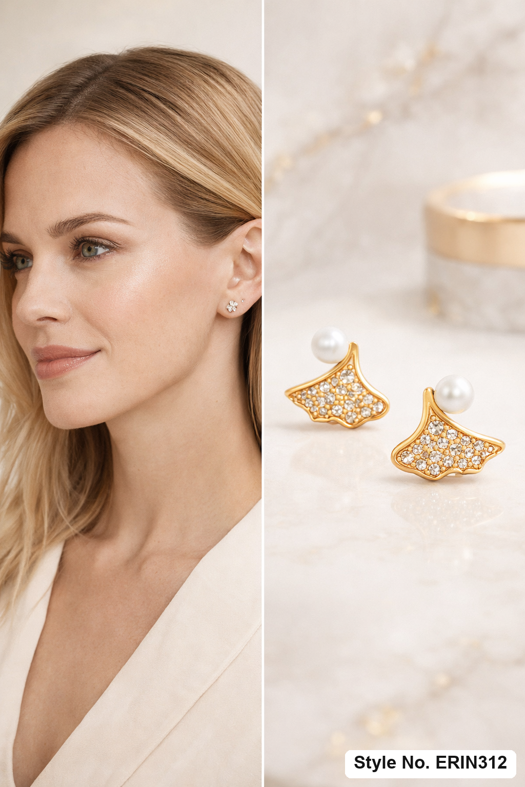 Rose Gold Chandelier Drop Earrings | ERIN312
