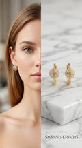Rose Gold Pearl Drop Earrings | ERIN315