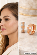 Rose Gold Feather Drop Earrings | ERIN324