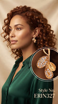 Rose Gold Moon Drop Earrings | ERIN327
