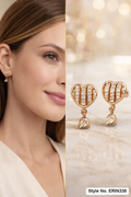 Rose Gold Flower Stud Earrings | ERIN330
