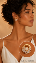 Rose Gold Floral Stud Earrings | ERIN338