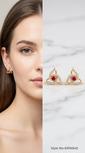 Rose Gold Floral Stud Earrings | ERIN340