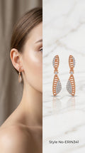 Gold Leaf Drop Earrings | ERIN341