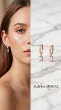 Rose Gold Crystal Stud Earrings | ERIN342