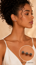 Silver Hoop Stud Earrings | ERIN355