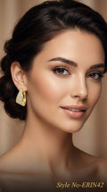Gold Textured Half Hoop Earrings | ERIN42