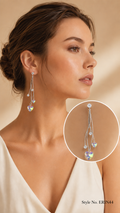 Silver Heart Drop Earrings | ERIN44