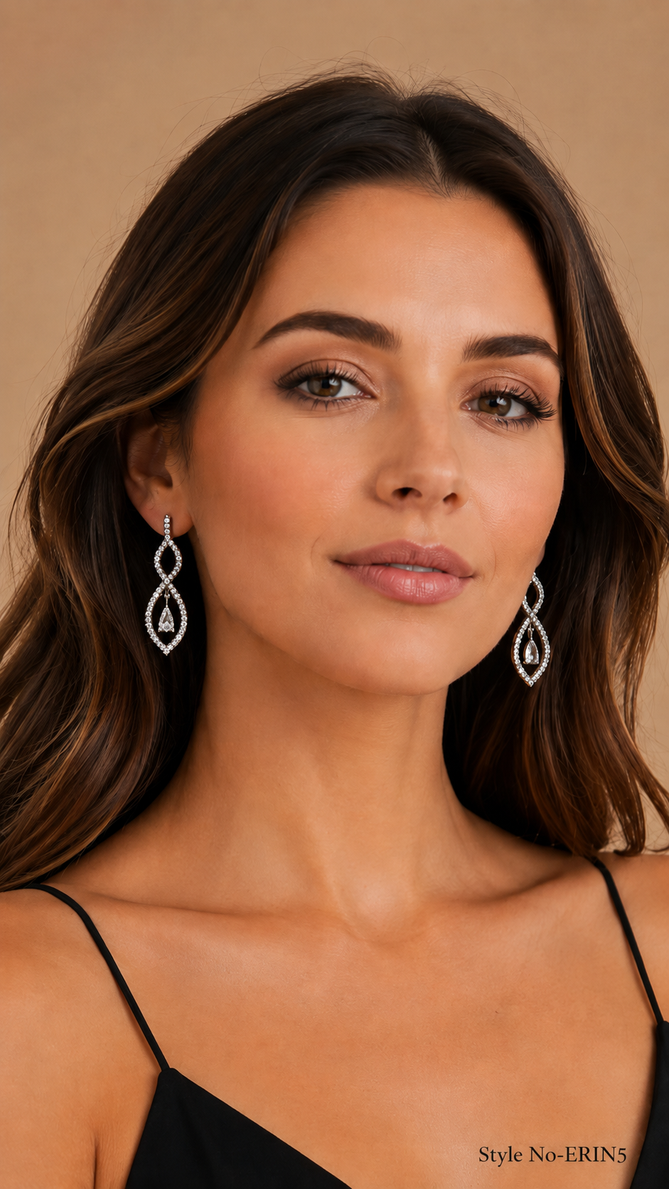 Silver Linked Oval Dangle Earrings | ERIN5