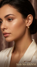 Gold Crescent Drop Earrings | ERIN58