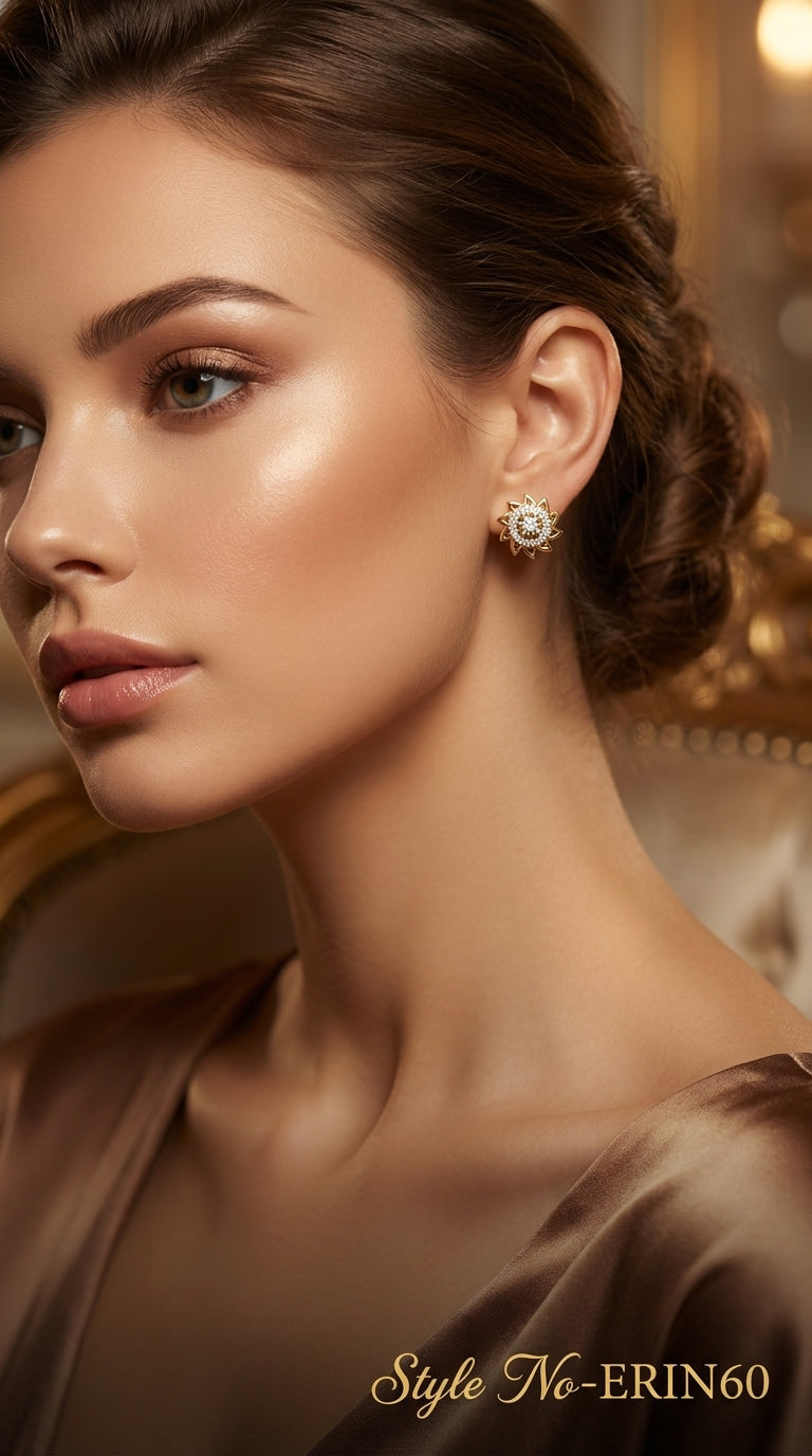 Silver Starburst Stud Earrings | ERIN60