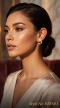 Gold Heart Outline Stud Earrings | ERIN61