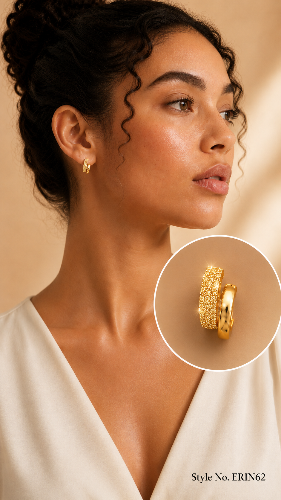Rose Gold Oval Drop Earrings | ERIN62