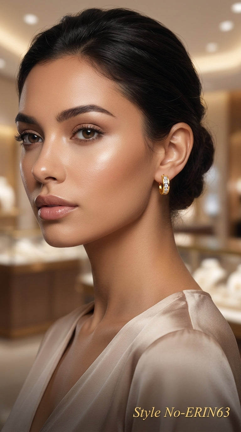 Gold Bar Drop Earrings | ERIN63