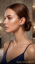 Gold and Blue Square Drop Earrings | ERIN79