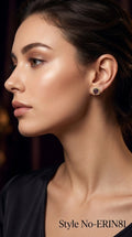 Gold and Wine Square Drop Earrings | ERIN81