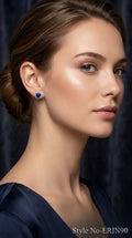 Blue Square Stud Earrings | ERIN90