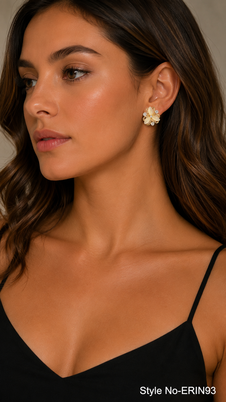 Rose Gold Flower Stud Earrings | ERIN93
