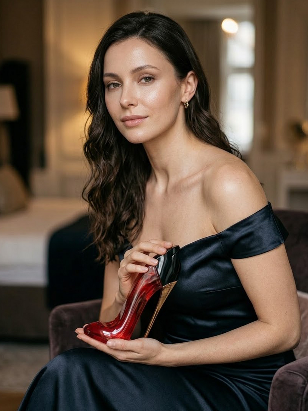 Red Stiletto High-Heel Eau De Parfum Novelty Glass Shoe Bottle