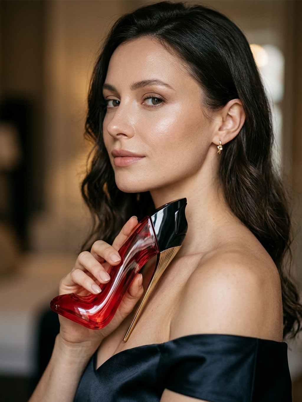 Red Stiletto High-Heel Eau De Parfum Novelty Glass Shoe Bottle
